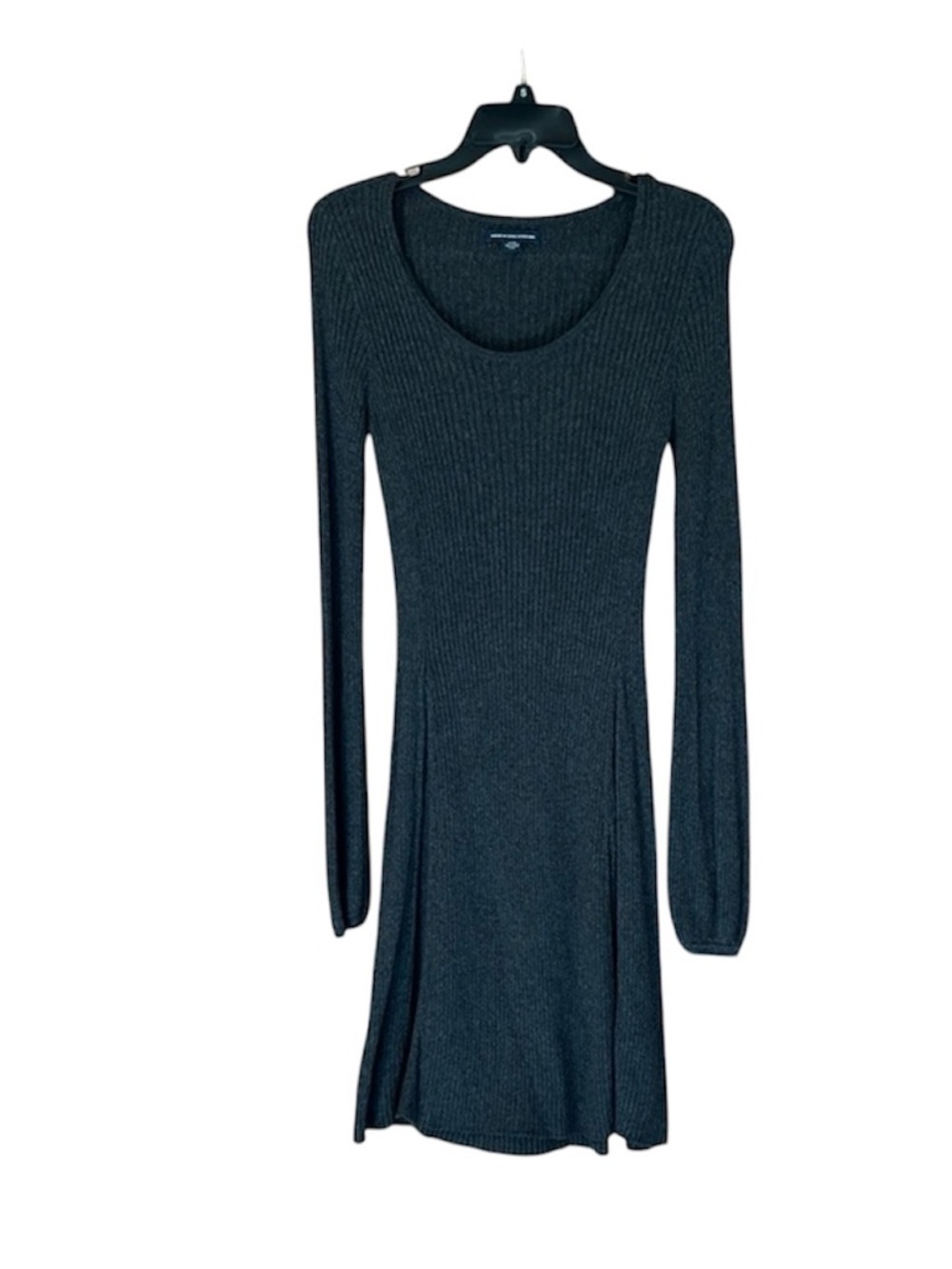 American Eagle Outfitters Dark Grey Knit Sweater Dress Size Medium Ribbed